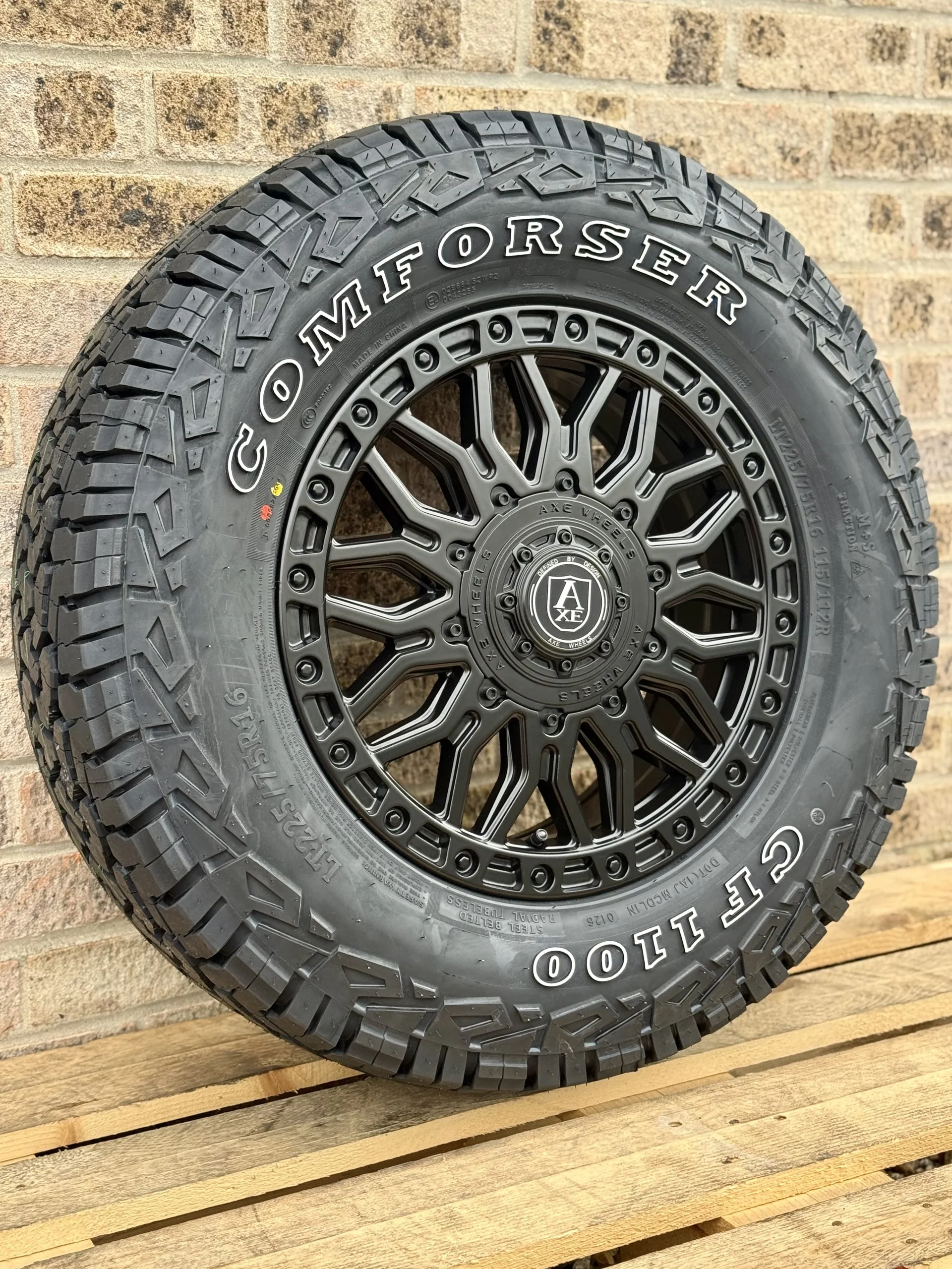16" Fiat Ducato Peugeot Boxer Citroen Relay AXE EX39 Alloy Wheels and All Terrain Tyres