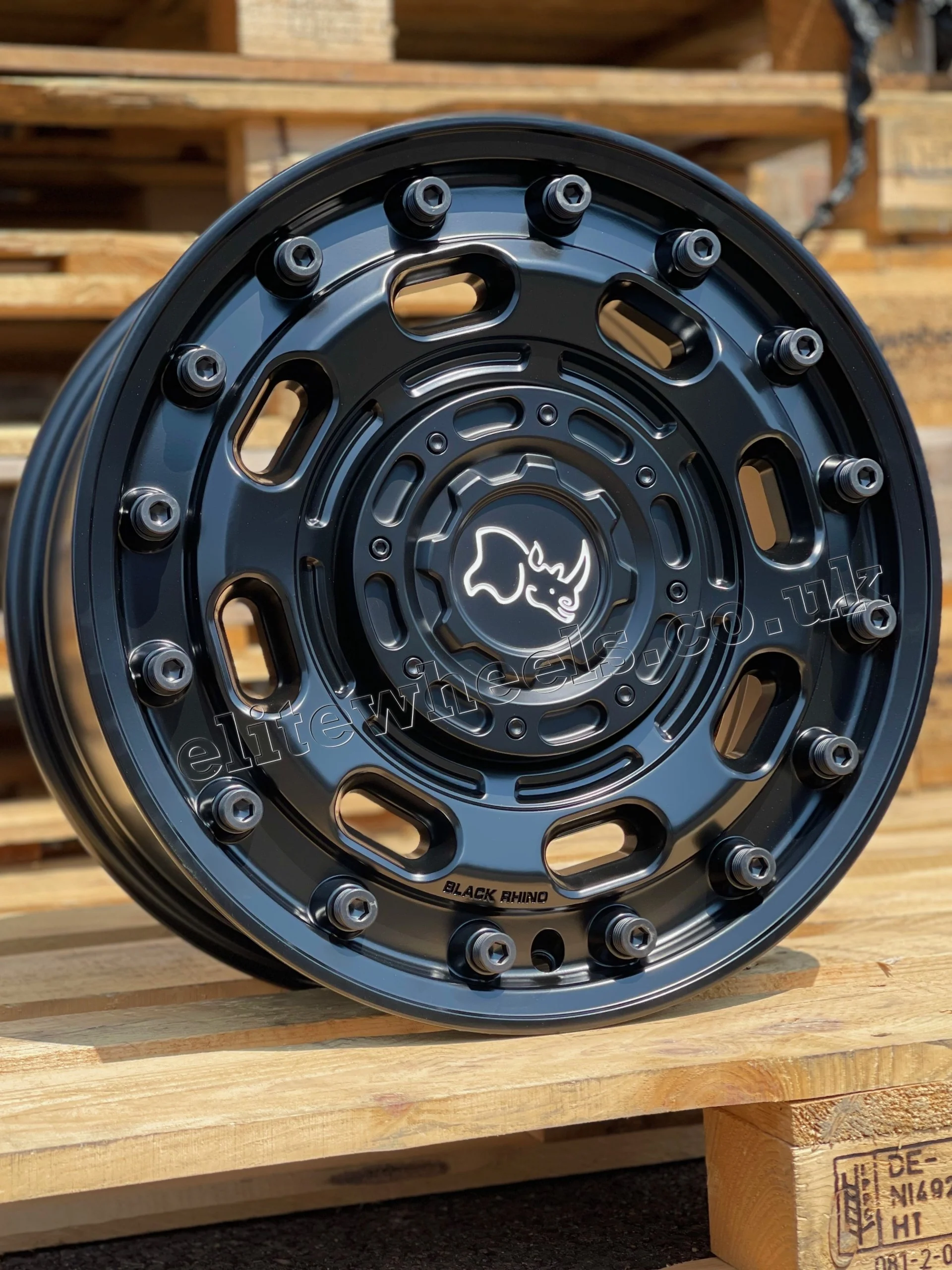 17" Mercedes Sprinter Volkswagen Crafter Black Rhino Atlas Matt Black Alloy Wheels - Image 2