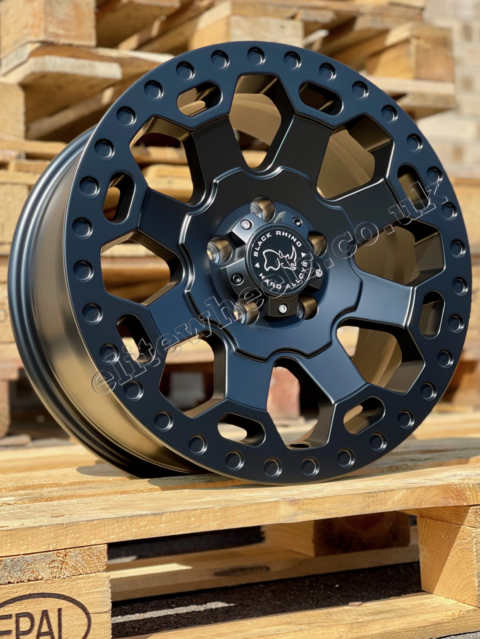 17" Volkswagen Crafter MAN TGE Black Rhino Warlord Midnight Black Alloy Wheels - Image 3
