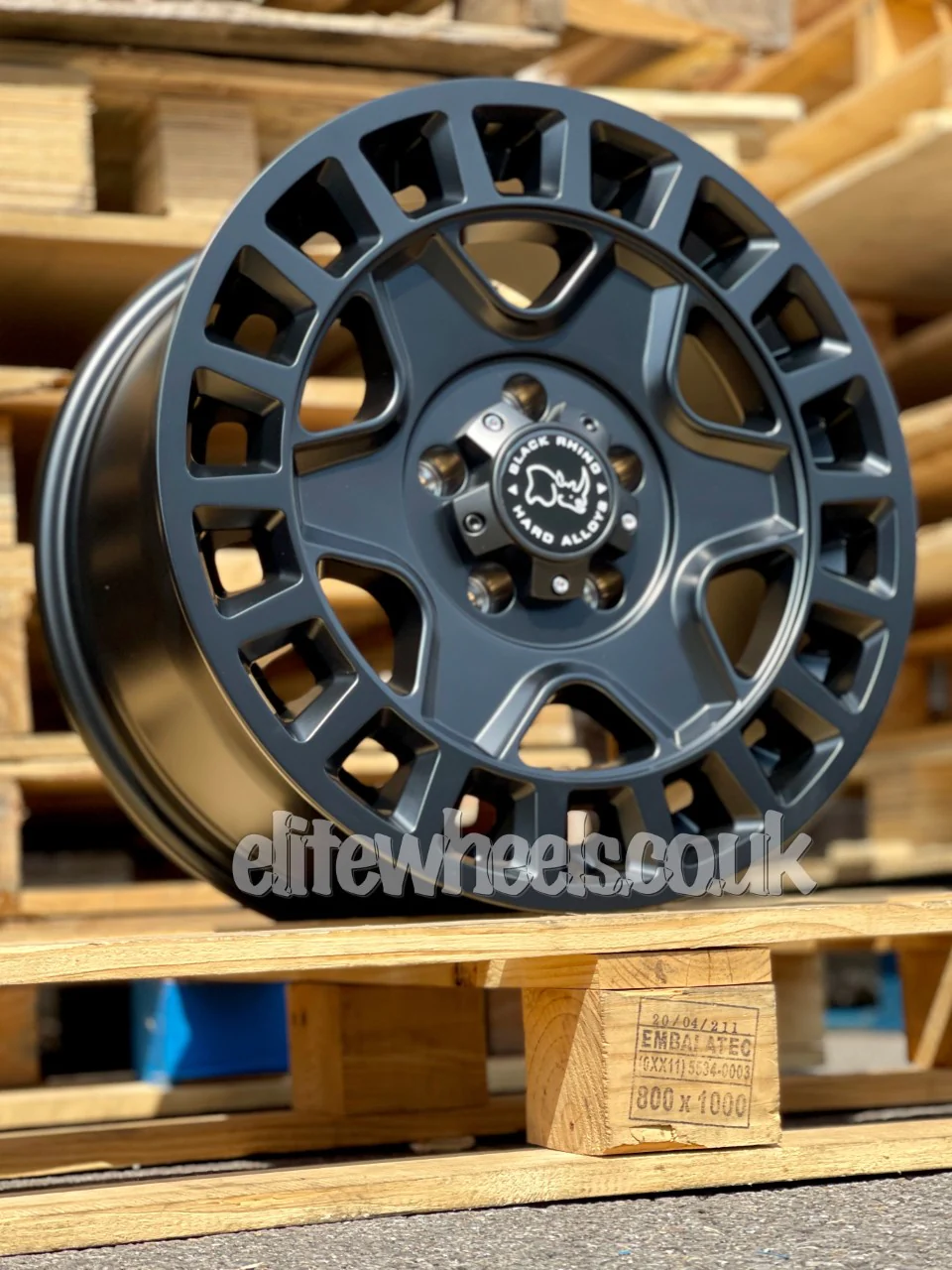 17" Volkswagen Transporter Black Rhino York Matt Black Alloy Wheels - Image 5