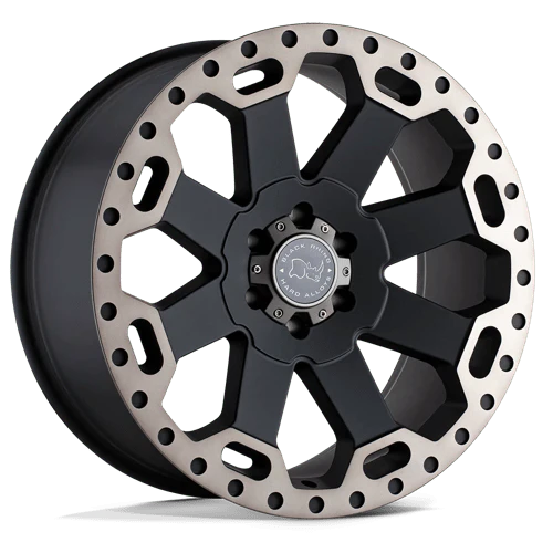 4 x Black Rhino WARLORD MATTE BLACK W/ MACHINED DARK TINT
