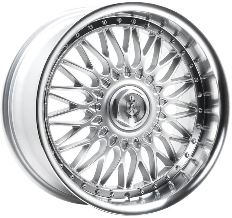 4 x AXE EX10 SILVER & POLISHED DISH & 4 x 225/40ZR18 92W XL KUMHO SOLUS 4S HA32+