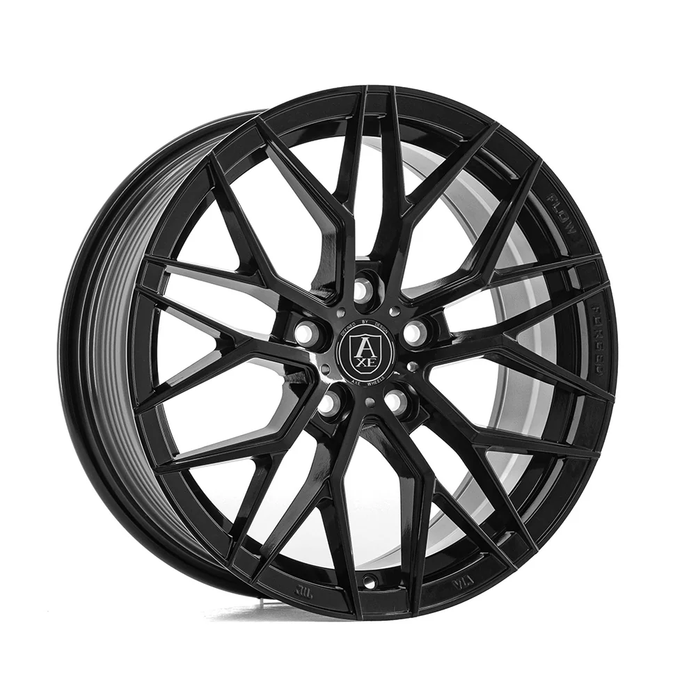 4 x AXE EX44 GLOSS BLACK & 4 x 245/45R17 99Y XL CONTINENTAL FR ALLSEASONCONTACT 2