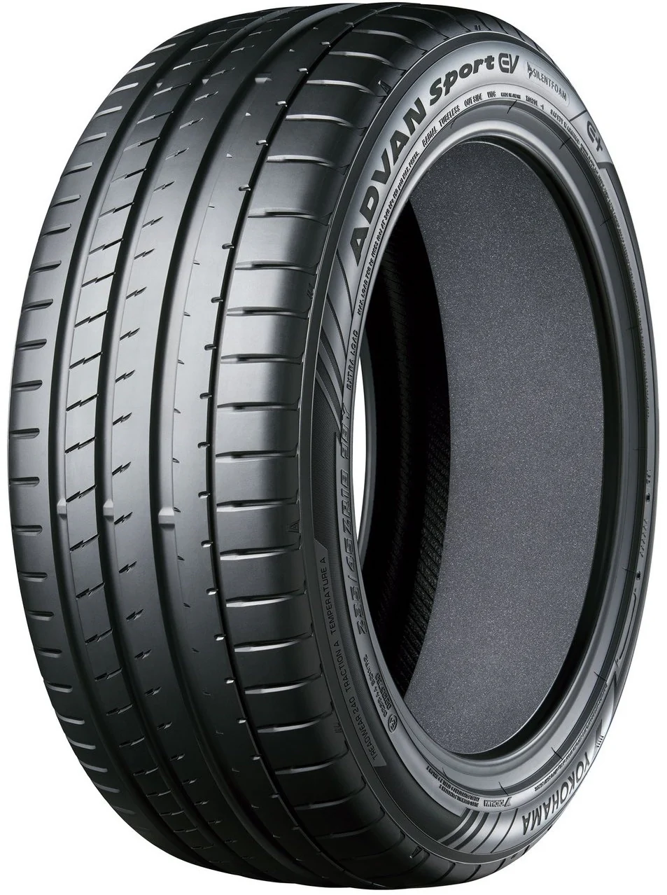 4 x Calibre Conquest Gloss Black & 4 x 255/40ZR20 101W XL YOKOHAMA ADVAN SPORT EV V108 - Image 2