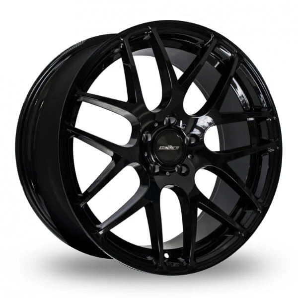 4 x Calibre Exile-R Gloss Black & 4 x 235/40R18 95Y XL BRIDGESTONE TURANZA 6 ENLITEN