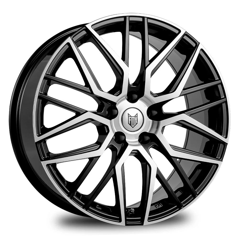4 x FOX BMA BLACK POLISH & 4 x 255/35R19 96Y XL BRIDGESTONE TURANZA 6 ENLITEN