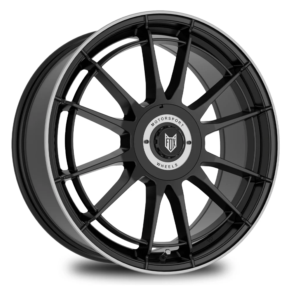 4 x FOX VR4 SATIN BLACK POLISH LIP & 4 x 225/40ZR19 MICH PILOT SUPER SPORT XL(93Y