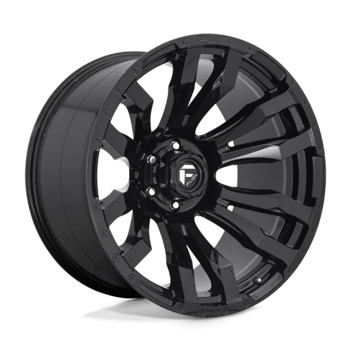 4 x Fuel 1PC D675 BLITZ GLOSS BLACK & 4 x 285/50R20 116W XL CONTINENTAL FR CONTIPREMIUMCONTACT 6