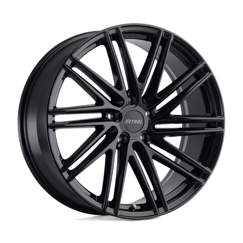 4 x Petrol P1C GLOSS BLACK & 4 x 225/40R18 92Y XL BRIDGESTONE TURANZA T005 *
