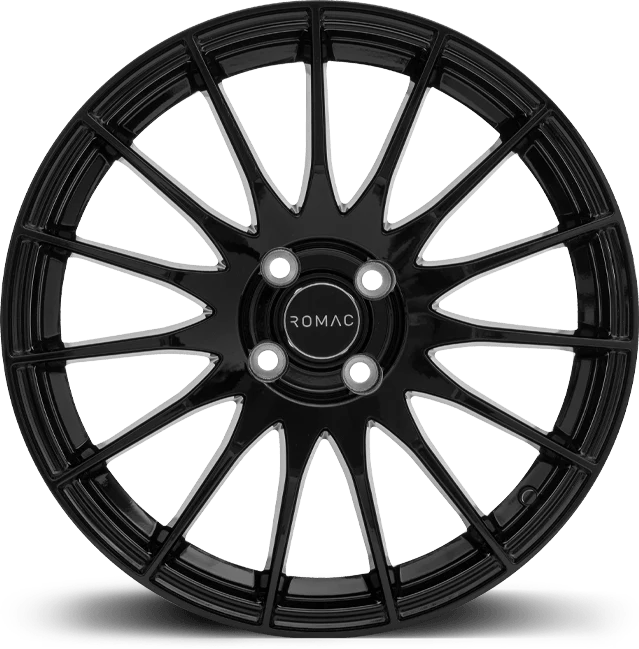 4 x ROMAC Pulse Gloss Black & 4 x 225/45ZR18 95W XL WESTLAKE Z-107 ZUPERECO