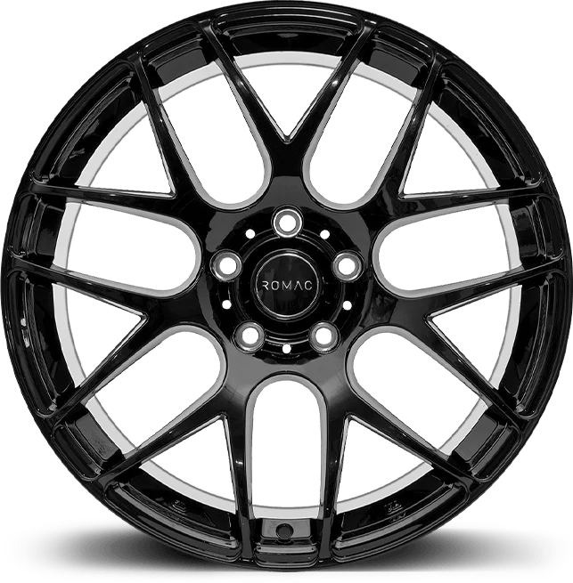 4 x ROMAC Radium Gloss Black & 4 x 225/45R18 95W XL PIRELLI DRAGON SPORT
