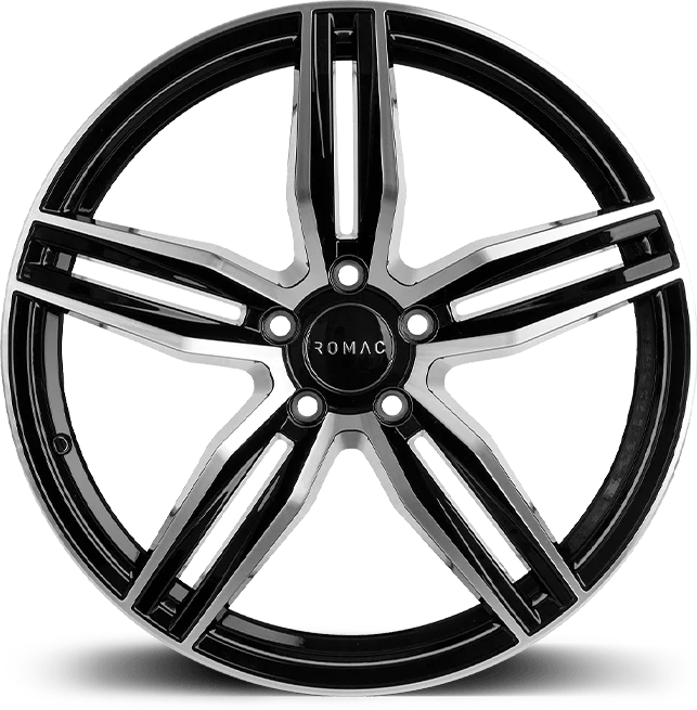 4 x ROMAC VENOM BLACK/POLISH & 4 x 235/35ZR19 91Y XL CONTINENTAL FR CONTISPORTCONTACT 5 P MO