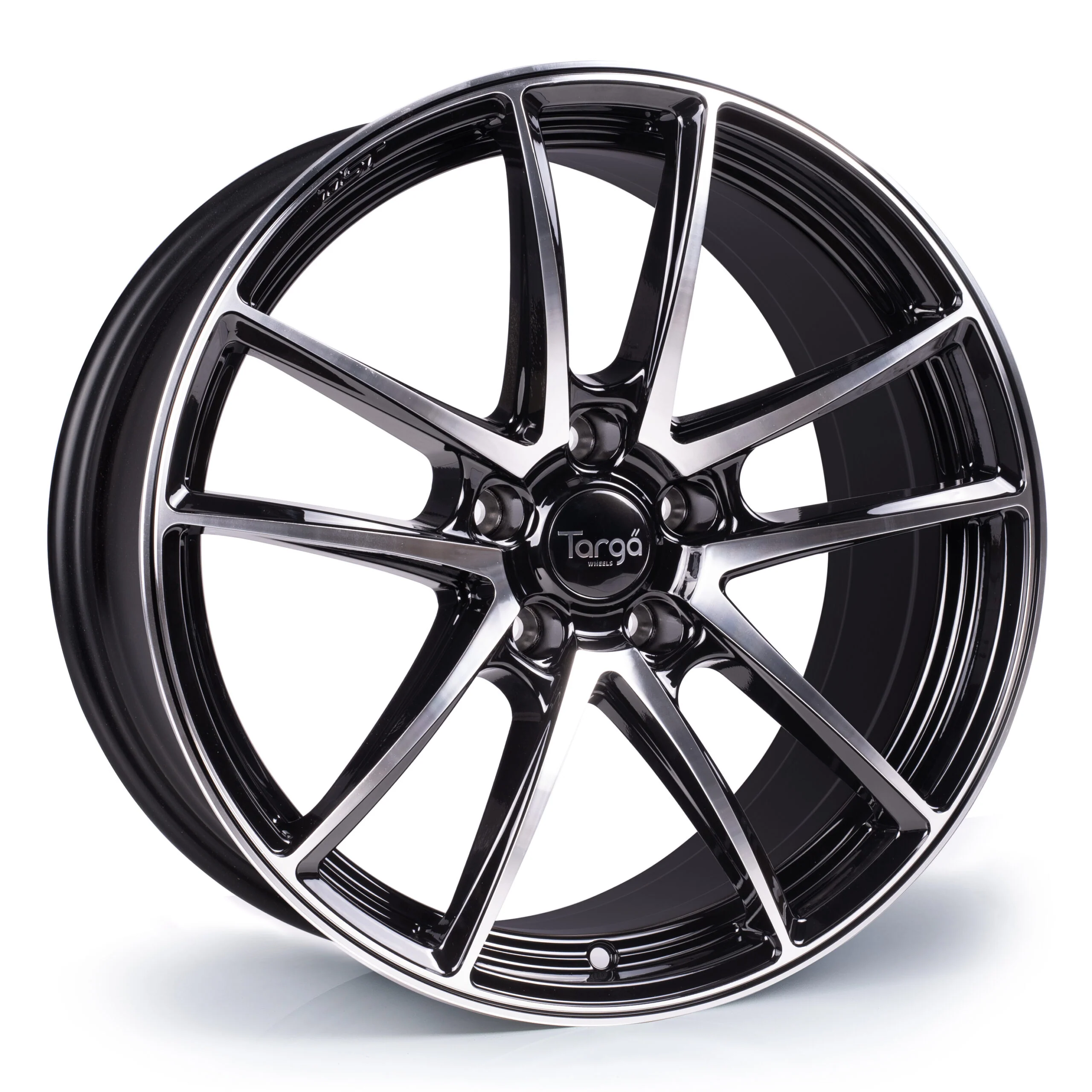 4 x Targa TG5 Gloss Black / Polished Lip & 4 x 225/40ZR18 (92Y) XL PIRELLI P-ZERO (PZ4) SPORT KS