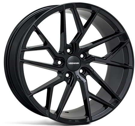 4 x Veemann V-FS44 Gloss Black & 4 x 225/40R18 YOKO V103SY 88Y RFT