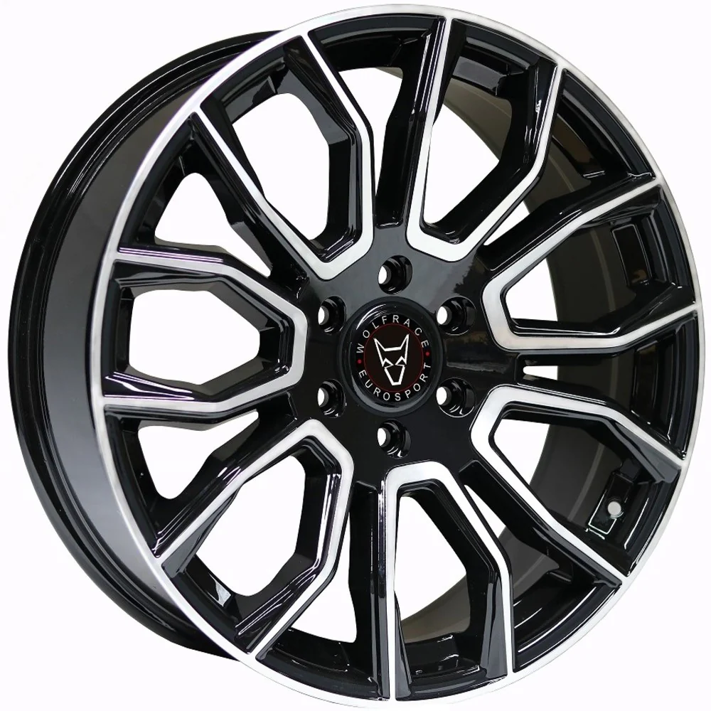 4 x Wolfrace Eurosport Evoke X Gloss Black Polished Face & 4 x 255/45R20 FALKEN FK520 SUV 105YXL