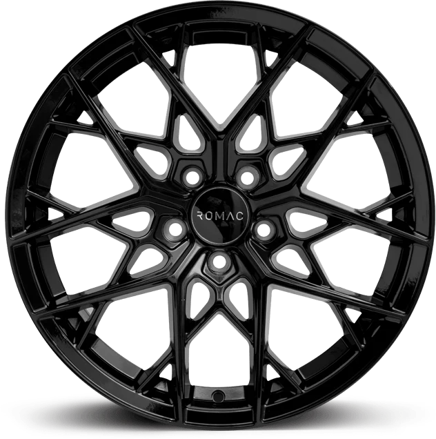 FRONT Wheel & Tyres Package( ROMAC VORTEX GLOSS BLACK + 245/40R18 PIR PZERO MO 97Y XL )