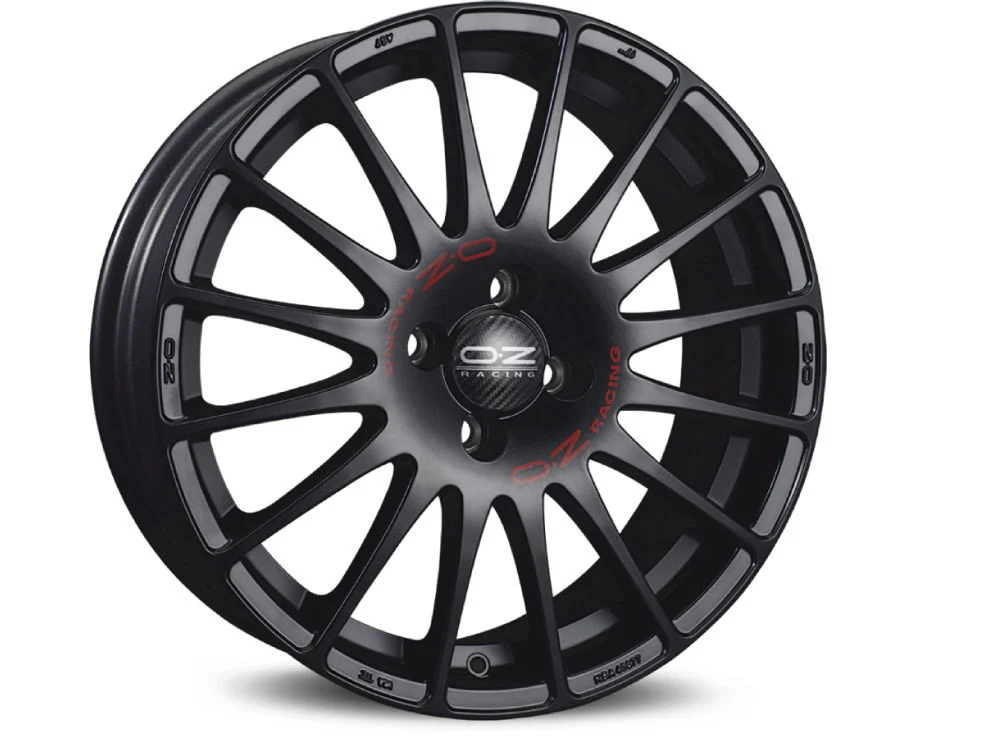 Wheel & Tyres Package( OZ Racing SUPERTURISMO GT MATT BLACK RED LETTERING + 195/45R17 YOKO ADV FLEVA V701 85WXL )