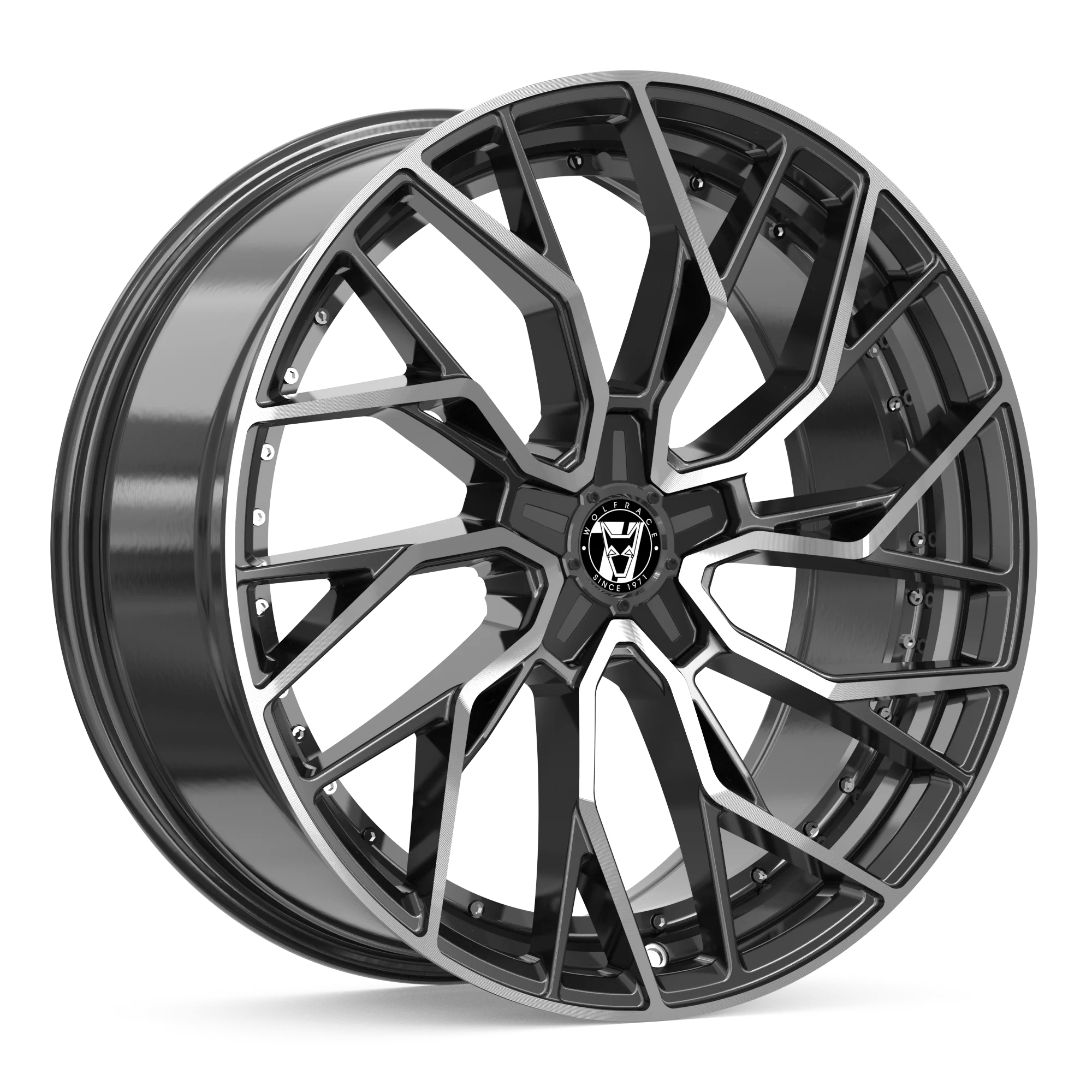 Wheel & Tyres Package( Wolfrace 71 Voodoo CUSTOM Gloss Raven Black Polished + 275/40R22 FALKEN FK510SUV 107YXL )