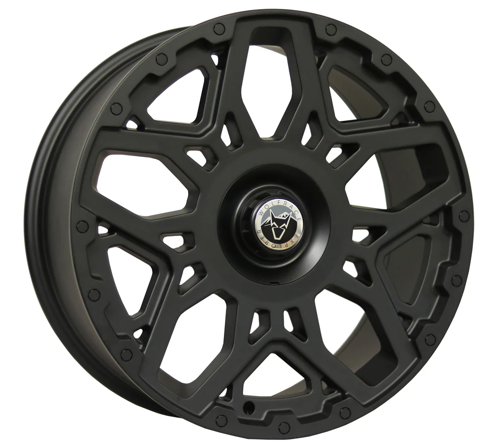Wheel & Tyres Package( Wolfrace Explorer Sahara SC Matt Black Black Rivets + 275/55R20 COMFSR CF1100 120/117S AT )